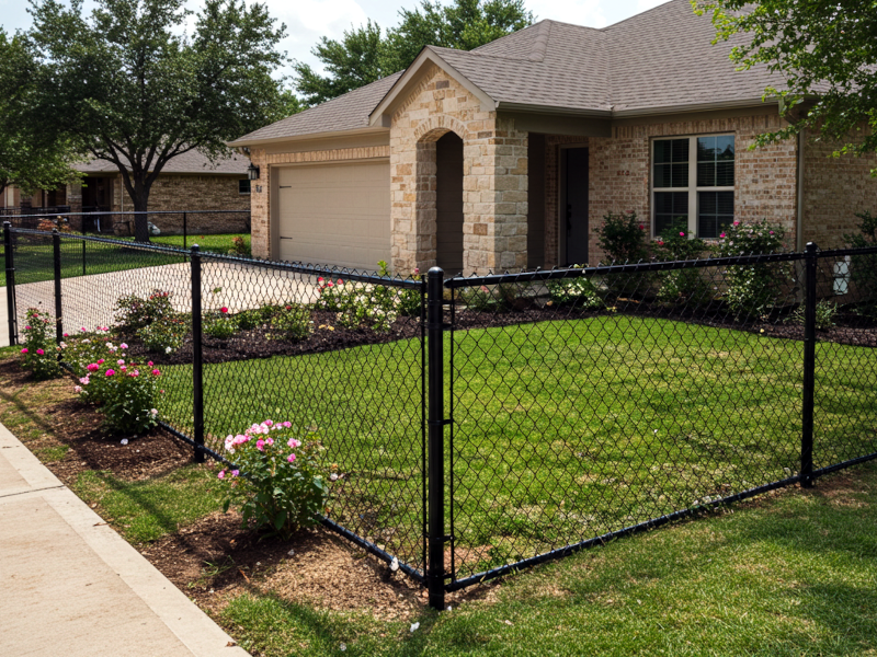 Black Chain Link Fence Supplies Residence 2
