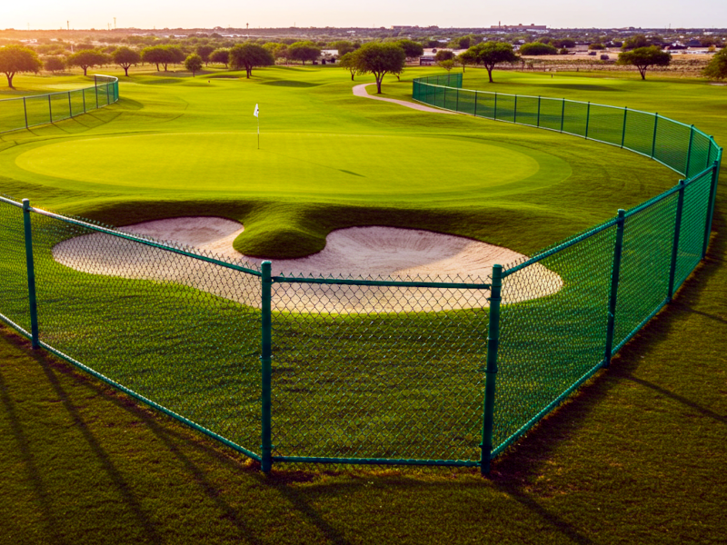 Green Chain Link Fence Supplies Golf Course 3
