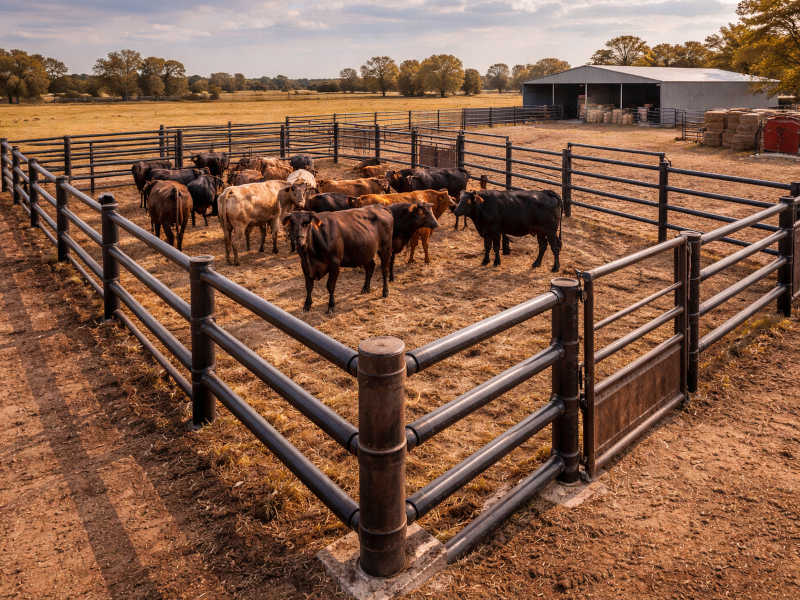 Pipe Fence Cattle Sorting Pen